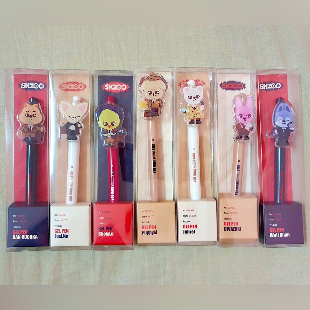 Kpop Stray Kids #Lovestay: SKZOO Merch Character Gel Pens